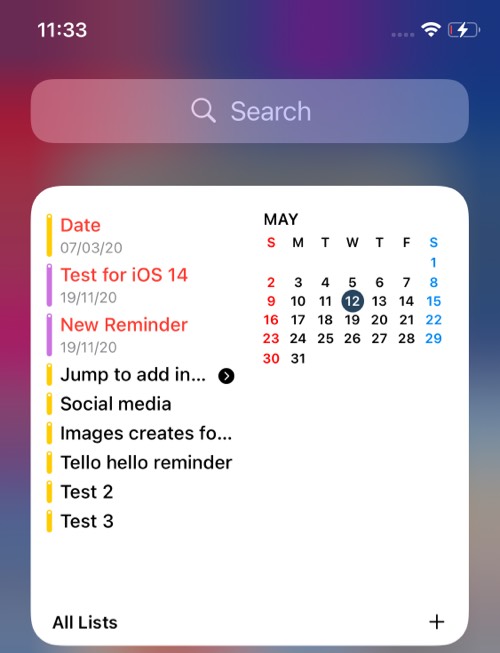 Tiện ích màn hình chính GoodTask iOS 14