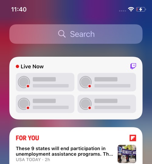 Twitch iOS 14 widget