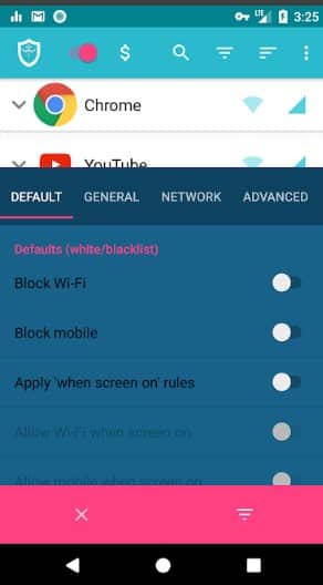 Sử dụng Tường lửa Trình tiết kiệm Dữ liệu InternetGuard