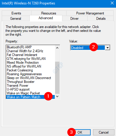 wake on Pattern Match