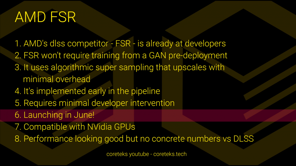 AMD FidelityFX Super Resolution Ra mắt vào tháng 6, NVIDIA DLSS