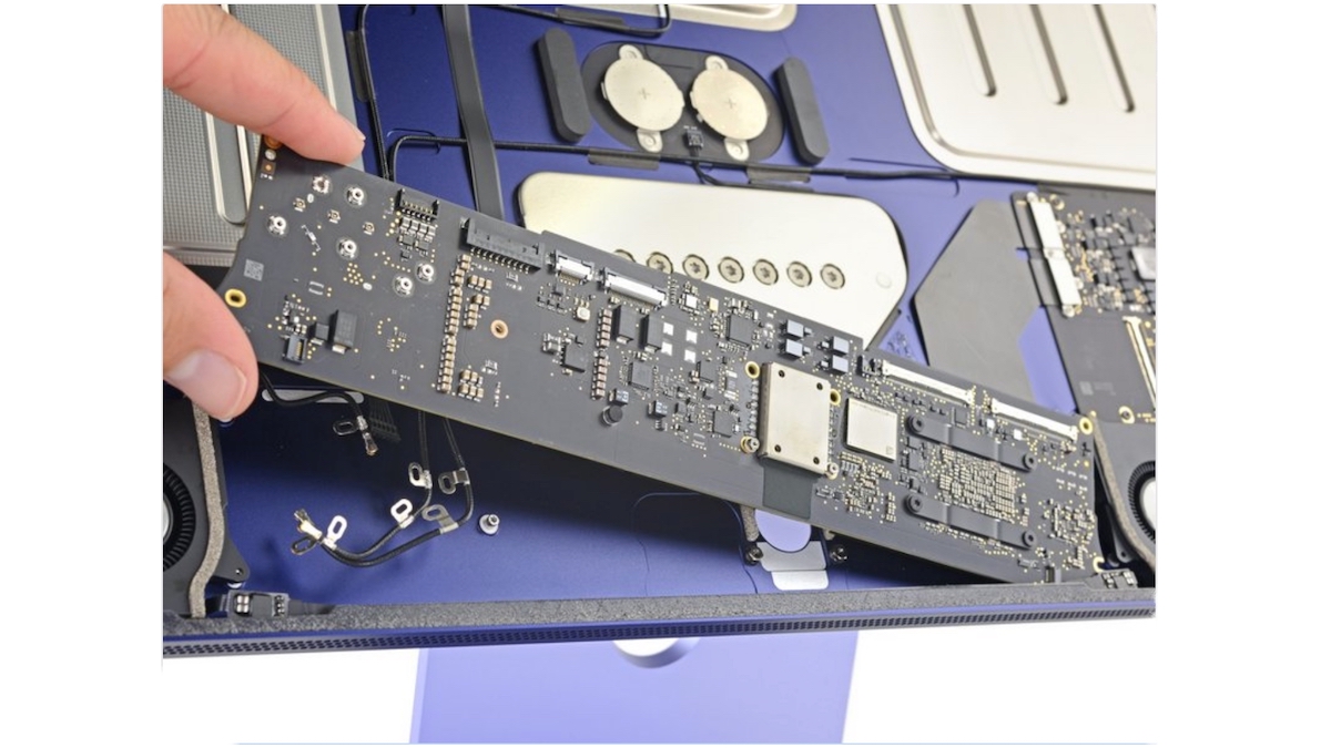 Mảnh vỡ iMac 24-inch M1 hiển thị các cổng phù hợp màu sắc, điểm khả năng sửa chữa kém và hơn 5 M1 iMac teardown
