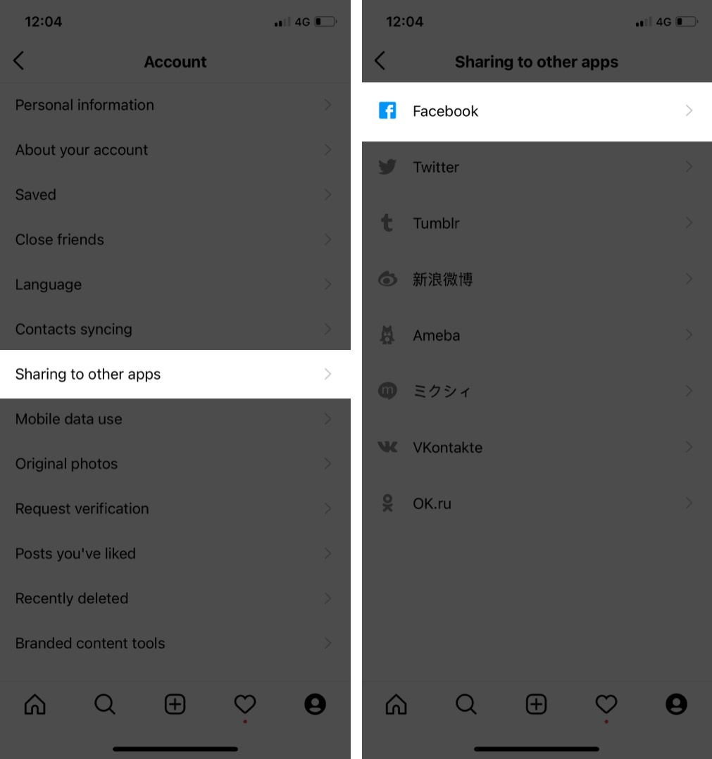Liên kết lại tài khoản Facebook của bạn với Instagram trên iPhone