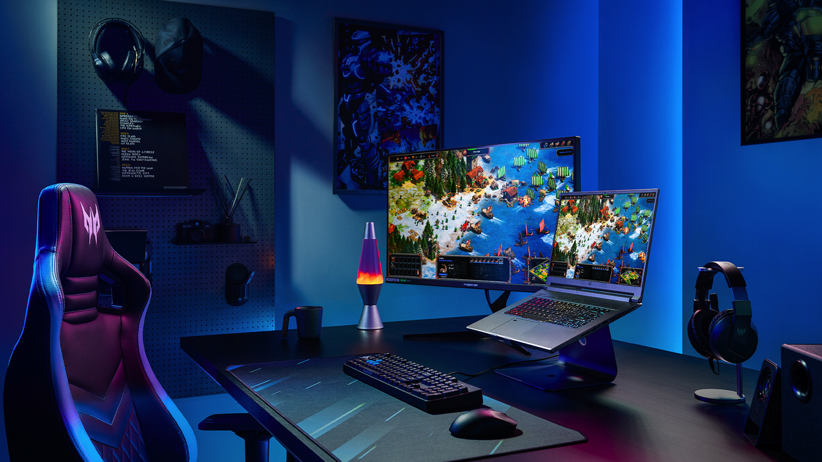 Màn hình và máy tính xách tay chơi game mới của Acer.