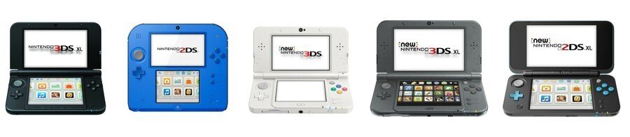 Nintendo 3DS XL, Nintendo 2DS, New Nintendo 3DS (XL) và New Nintendo 2DS XL