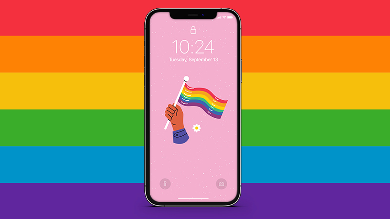 Download Cute LGBT Heartbeat Digital Art Wallpaper | Wallpapers.com