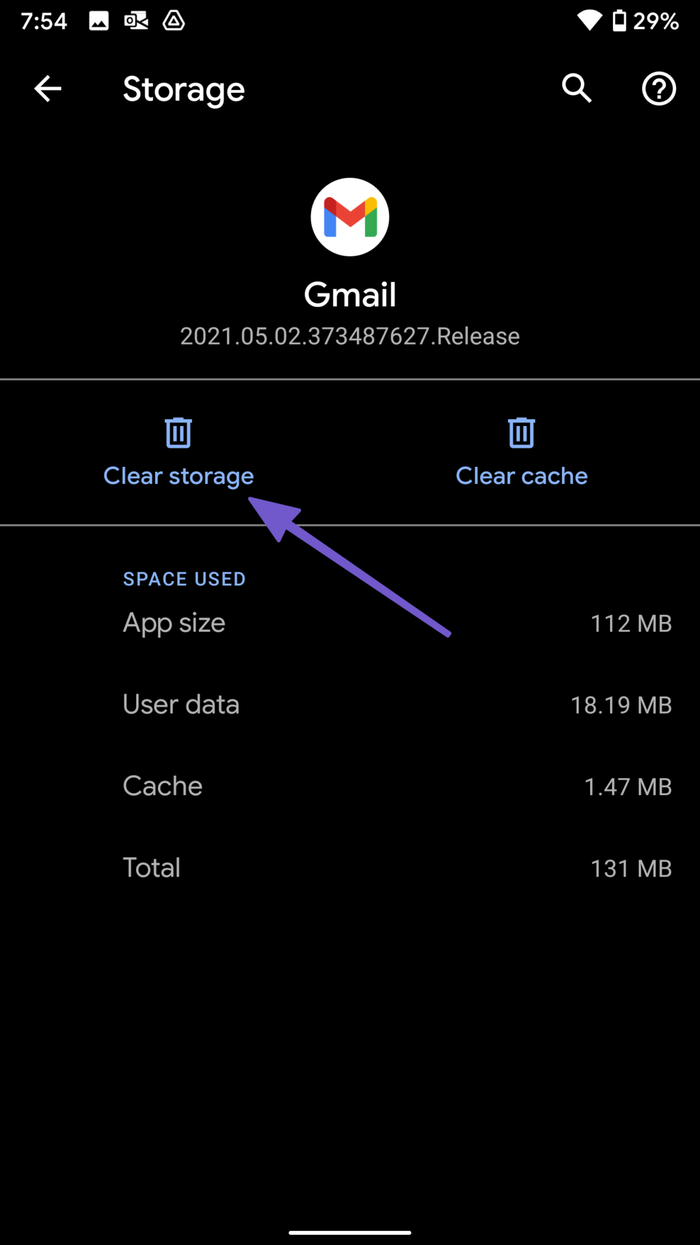 Xóa bộ nhớ trên gmail