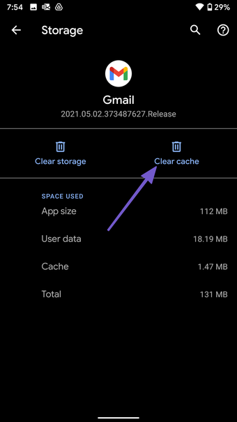 Xóa bộ nhớ đệm trên gmail
