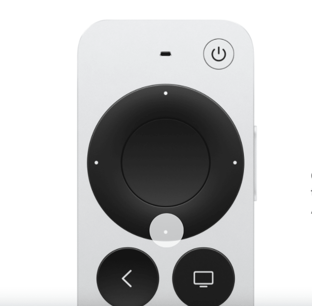 hình tròn cử chỉ trên siri remote
