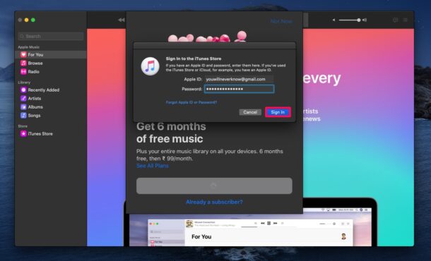 Cách đăng ký Apple Music trên Mac