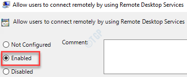 Tối thiểu được bật