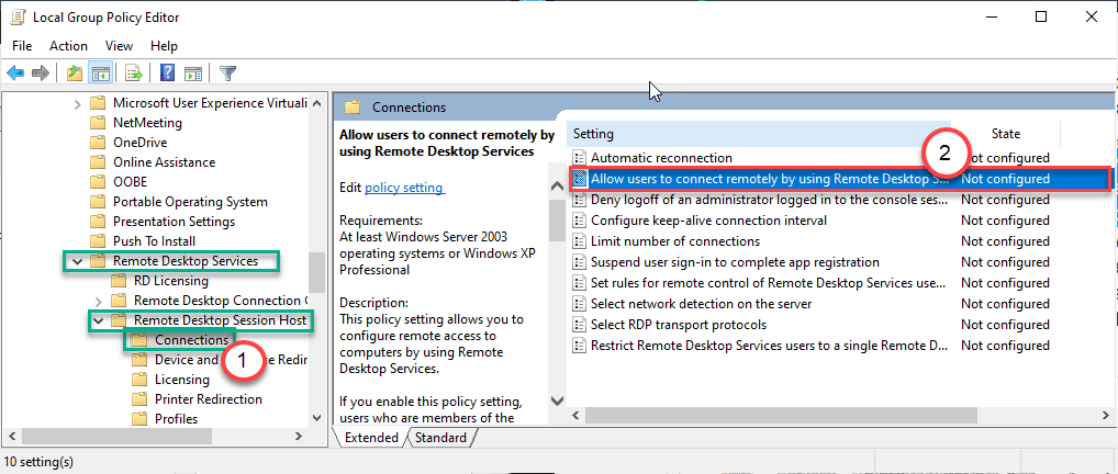 Cho phép Người dùng Dc Tối thiểu