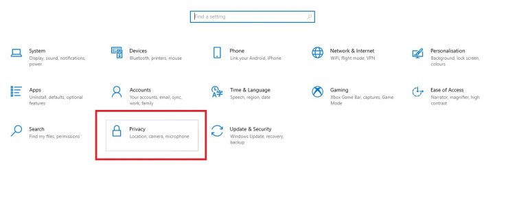 Cài đặt Bảo mật