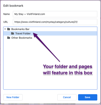 Chrome Bookmark Folder Creation