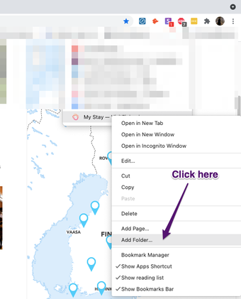 Tùy chọn thêm thư mục Chrome
