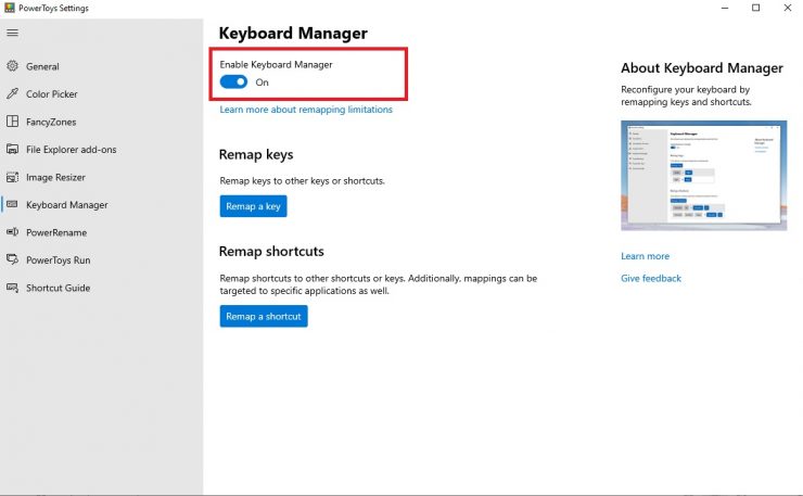 Remap Keys and Shortcuts