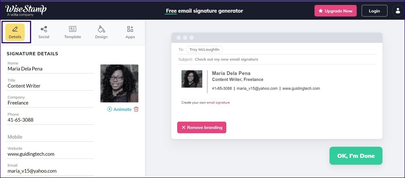 Create email signature on yahoo mail step 15