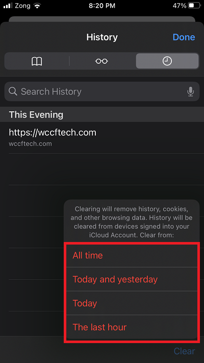 Xóa Lịch sử và Duyệt web trong Safari trên iPhone và iPad