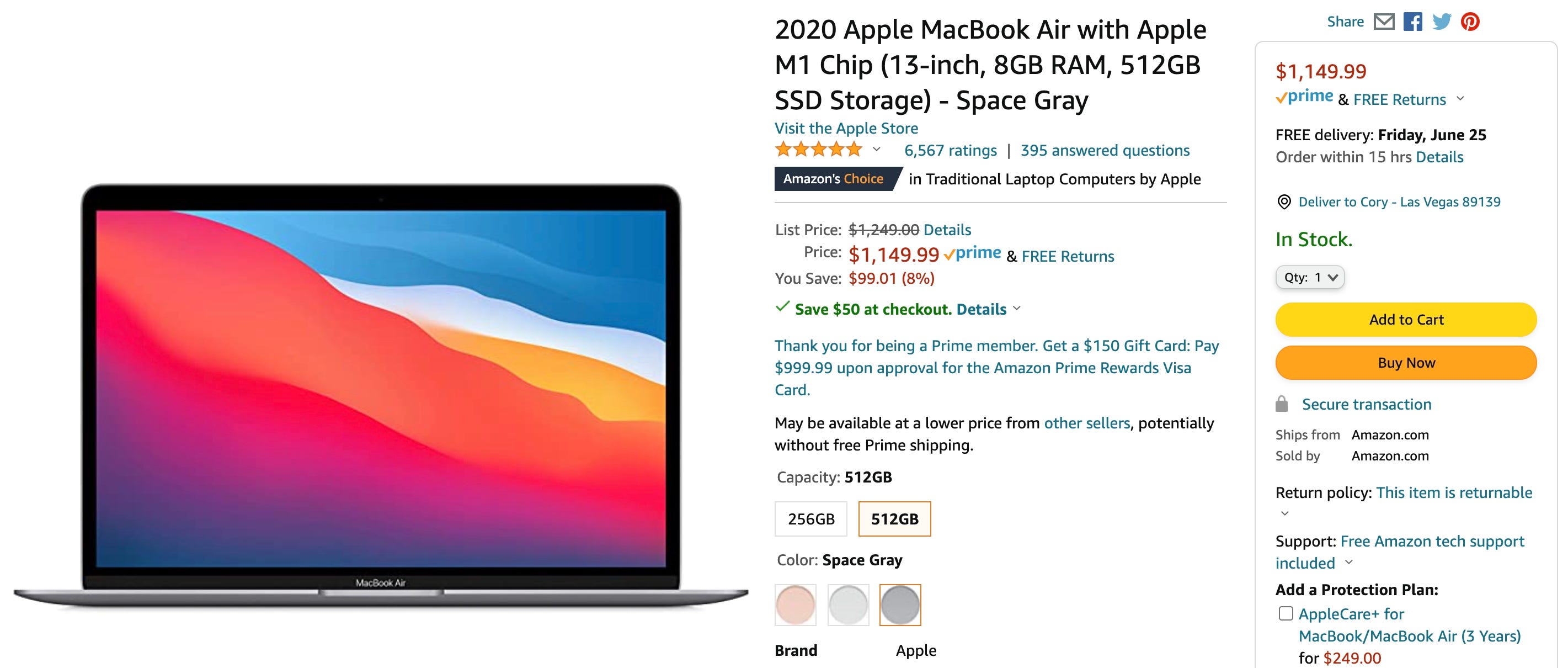 MacBook Air giảm giá tại Amazon