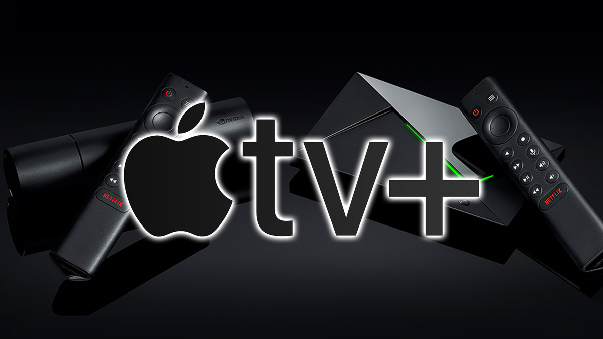 Biểu trưng Apple TV + trên các thiết bị NVIDIA Shield TV.