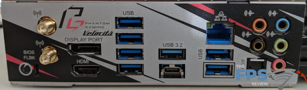 Cổng I/O của bo mạch chủ ASRock X570 PG Velocita