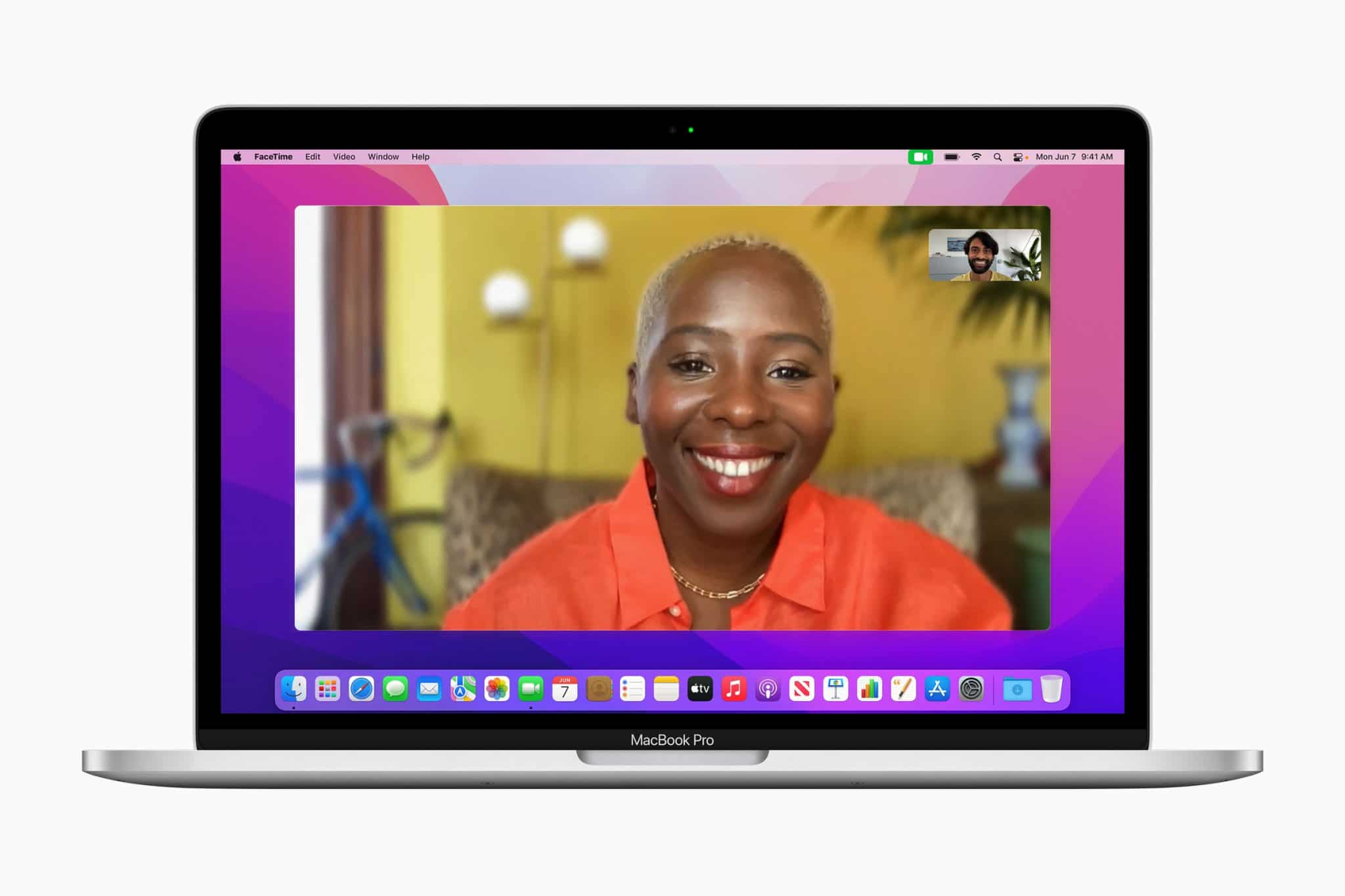 macOS Monterey FaceTime Portrait mode