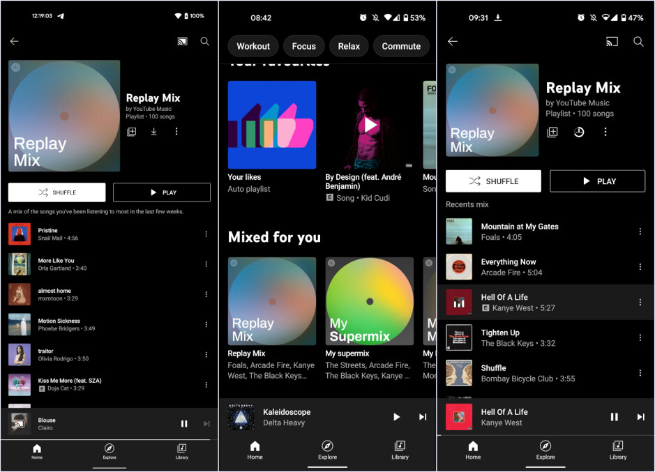 Danh sách phát'Danh sách phát lại'trên YouTube Music, tương tự như'Khi lặp lại'của Spotify, đang được triển khai cho người dùng