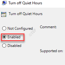 Tối thiểu được bật