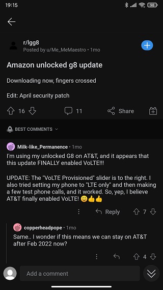 LG-G8-ThinQ-unlock-AT & T-VoLTE-with-April-2021-update