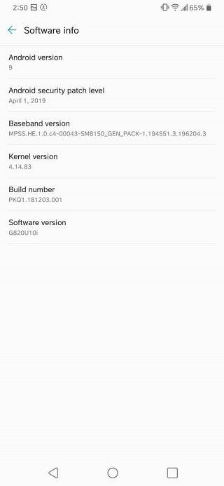 Sprint-unlock-LG-G8-stick-on-Android-Pie