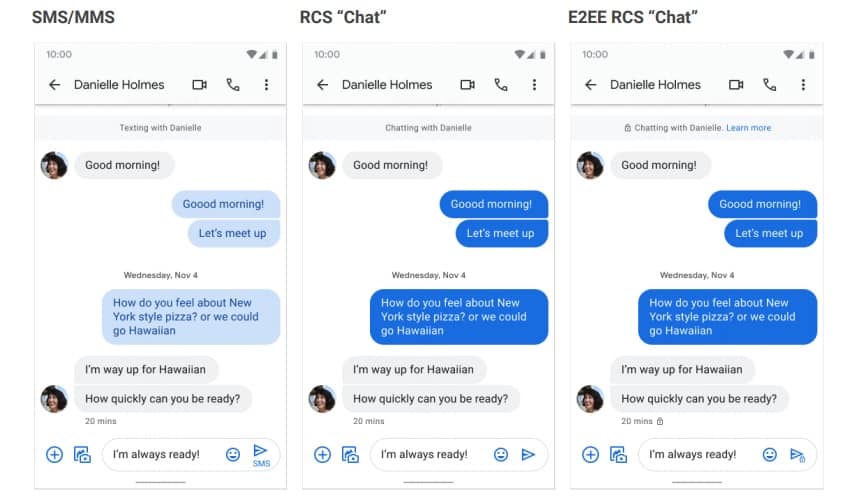 Mã hóa từ đầu đến cuối của Google Messages