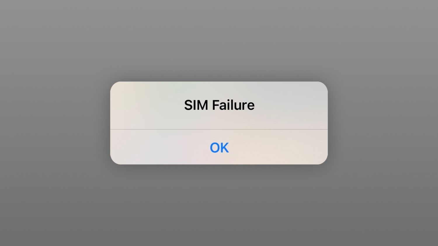 iOS 14.7 SIM Failure error