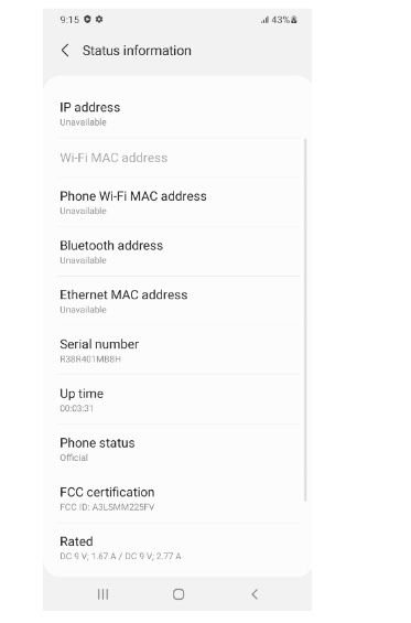 Samsung Galaxy M22 SM-M225F FCC Label 25W Sạc nhanh