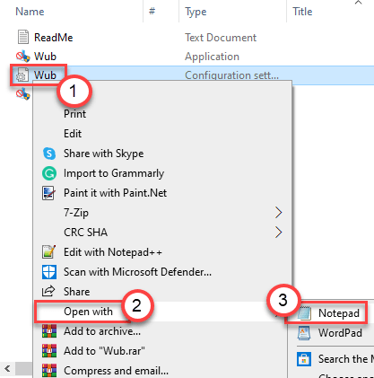 Mở bằng Notepad Tối thiểu