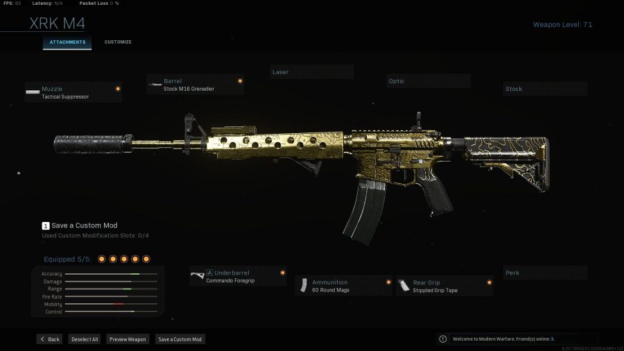 Best Warzone loadout-m4a1