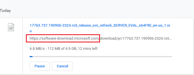 Tải xuống Windows Server 2019 từ Microsoft