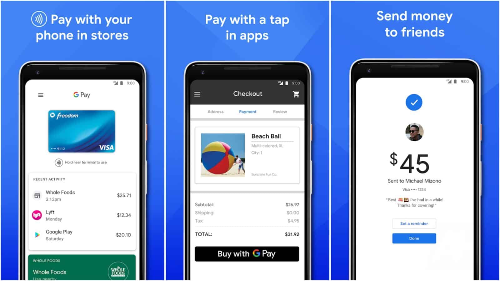 Hình ảnh lưới ứng dụng Google Pay