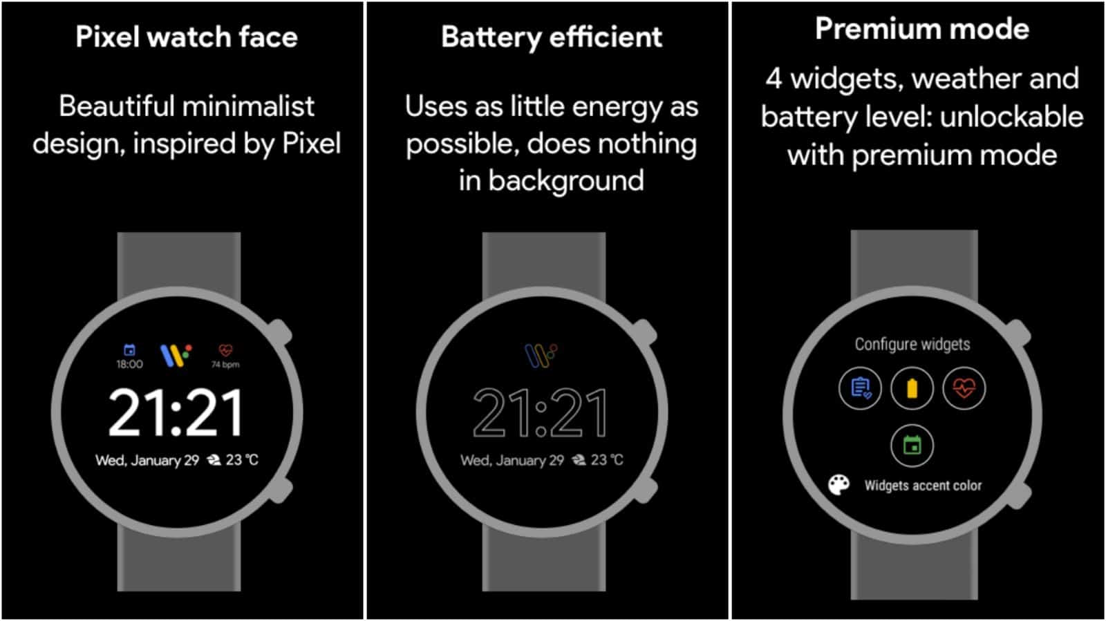 Hình ảnh lưới ứng dụng Pixel Minimal Watch Face