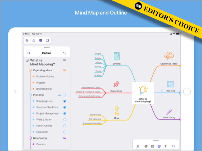 Ứng dụng lập bản đồ tư duy MindNode dành cho iPhone và iPad