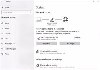 Đã kết nối với internet