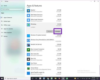 Gỡ cài đặt Whatsapp trên PC