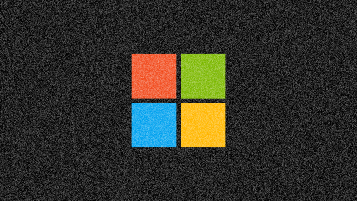 Hình ảnh tối và tĩnh lặng về logo Windows.