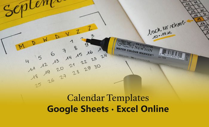 Mẫu lịch Google Trang tính và Excel Online tốt nhất