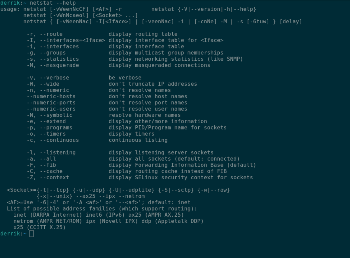 Netstat trên Linux