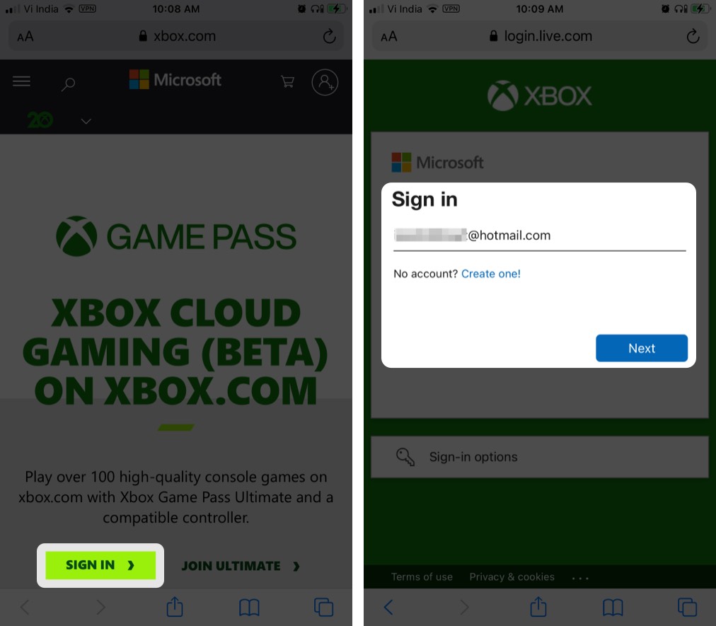 Thiết lập Xbox Cloud Gaming trên iOS