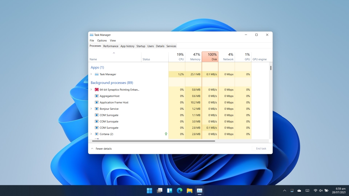 Trình quản lý tác vụ trên Windows 11