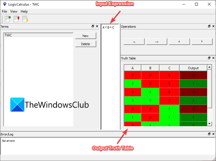 Cách tạo Bảng Sự thật trong Windows