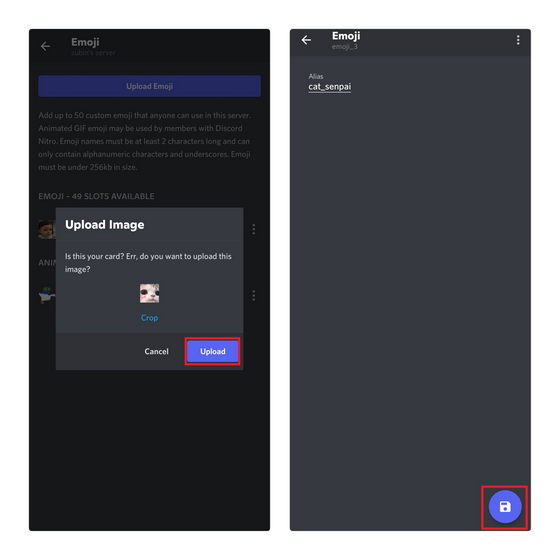 set alias discord mobile