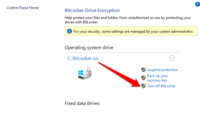 enable bitlocker windows 10