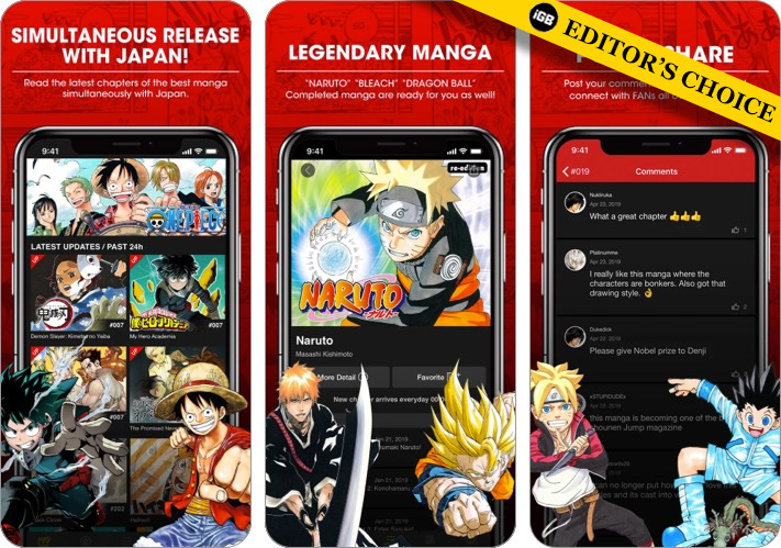 manga cộng với ảnh chụp màn hình ứng dụng iphone ipad
